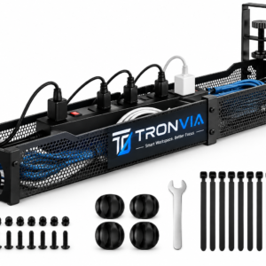 Tronvia |Cable Management, 25.3'' Under Desk Cable Management Tray No Drill